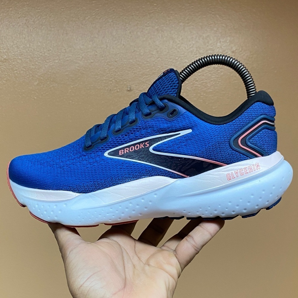 Brooks Glycerin 21 Women’s Running Sneakers “Blue/Icy Pink/Rose” Size 7.5 Wide - Picture 6 of 17